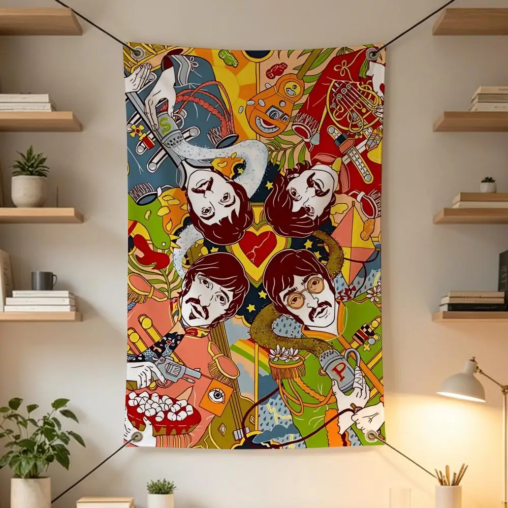 Band T-The Beatles Flags, Outdoor Decorations, Music Bars, Home Interiors, Patio and Garden Decorations