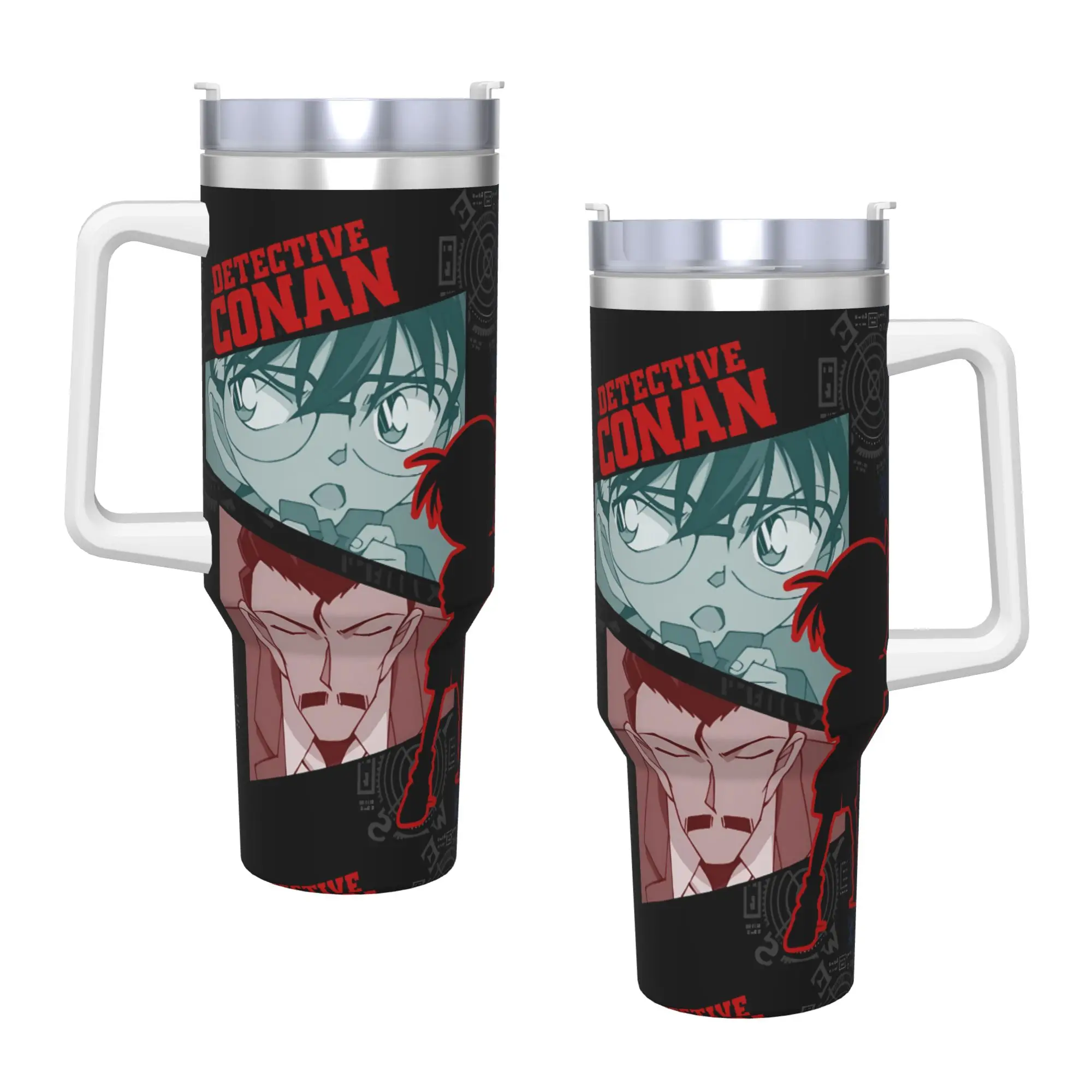 Conan Edogawa  Tumbler  Cold Drink Water Bottle Keep Heat Stainless Steel Thermal Cups Graphic Camping Mugs Cup