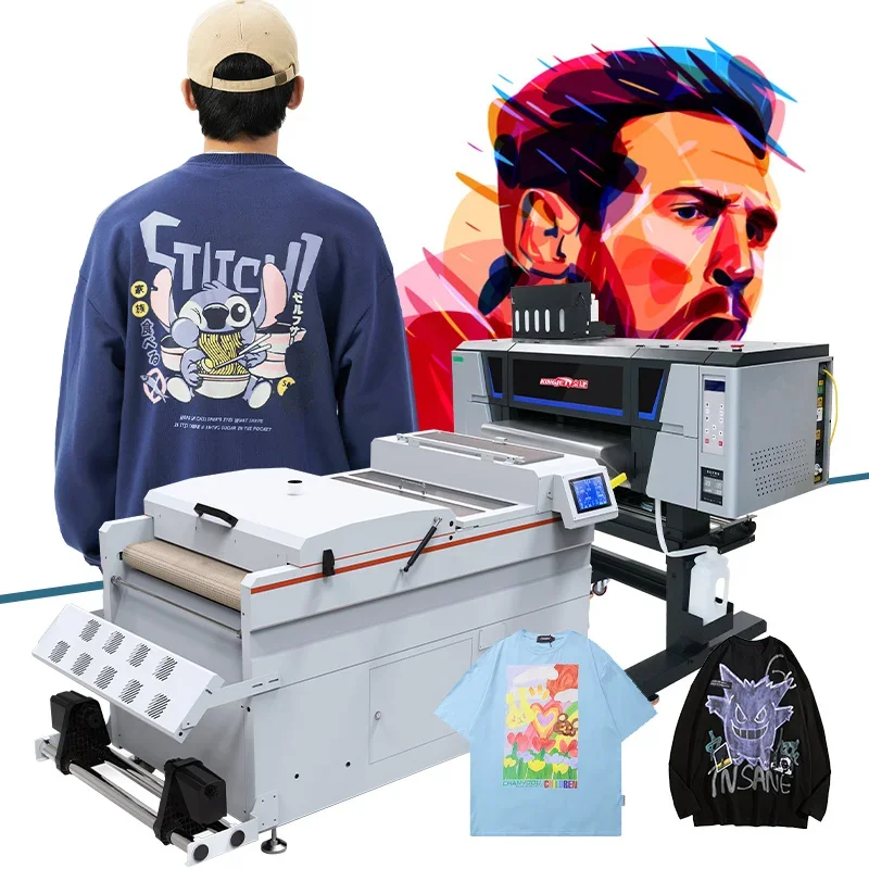 China Manufacturer mini  60cm  dual i3200 head dtf garments t-shirts  printer with   shaker