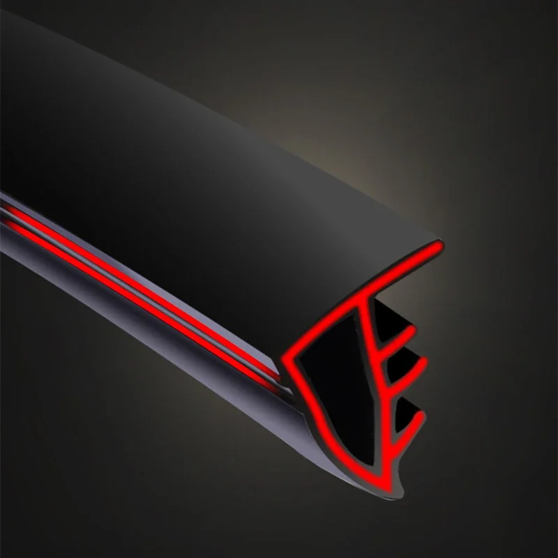 

1M Bridge Aluminum Alloy Doors Windows Sealing Strip Card Slot Type Silicone Rubber Strips Soundproof Windproof Waterproof
