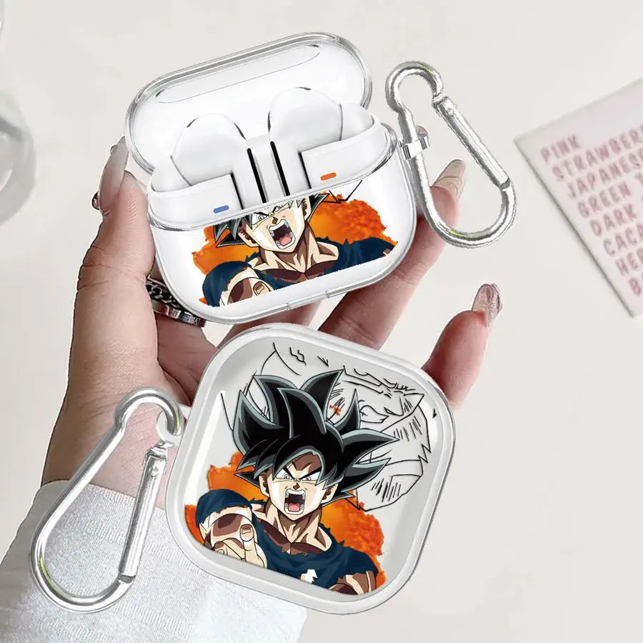 Case For Samsung Galaxy Buds 2Pro Live 4 Pro 2 3 FE 3Pro 4Pro Clear Earphone Cases Cover With Hook Cool D-ragonS B-allS