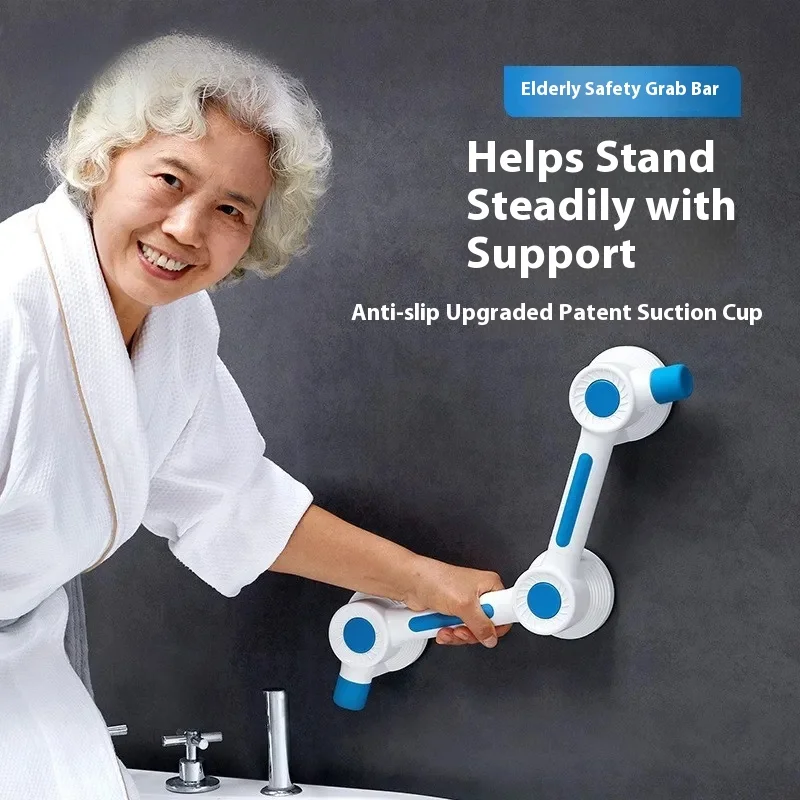 Elderly Safety Bathroom Grab Bar, Non-Slip Handrail Pregnant Women, No-Drill Suction Cup Anti-Fall Handle Disabled Person Beside