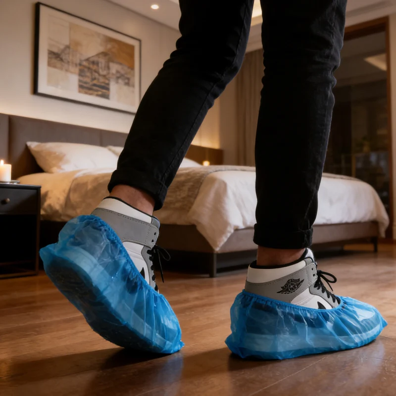 

Indoors Breathable Shoes Cover Non Slip Dust-proof Shoe Cover Disposable Dustproof Boot Covers Household Cleaning Accessories