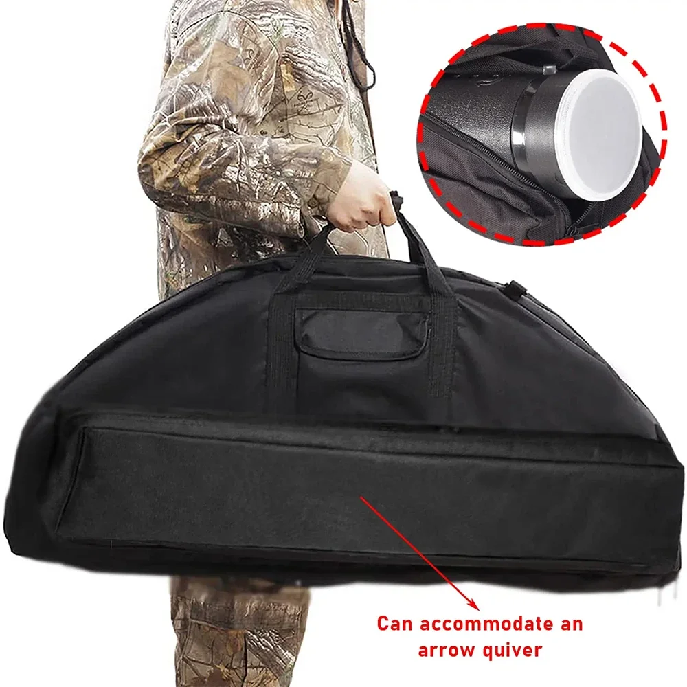 600D Water-Resistant Lightweight Soft Compound Bow Case with Pockets Archery Backpack Bow Bag for Hunting