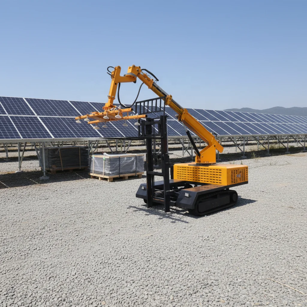 Customized Rooftop Solar Crawler Truck Photovoltaic PV Panel Installation Vehicle Carbon Steel For Construction