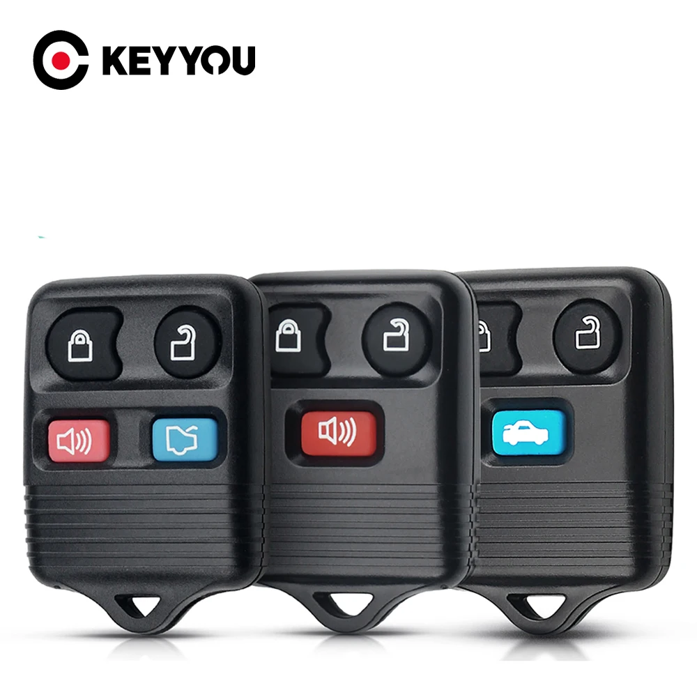 

KEYYOU For Ford Escape Exursion Explorer Mercury 3/4 Buttons Car Key Shell Fob Remote Control Case Replacement