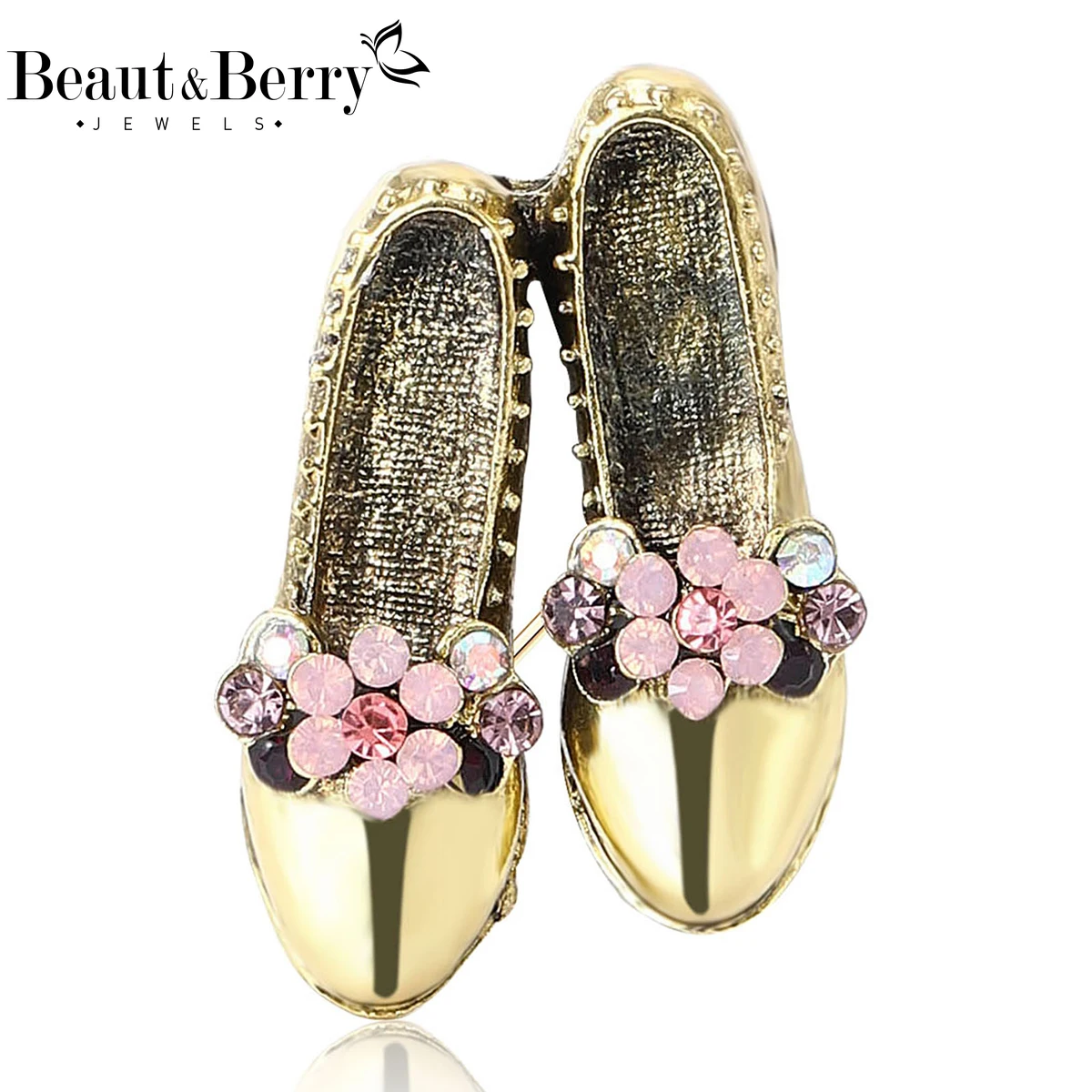 

Beaut&Berry Trendy Rhinestone High Heel Brooches for Women Unisex Novelty Pins Casual Party Jewelry Accessories Gifts Decoration