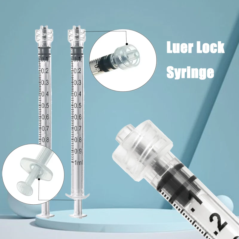 

20-100pcs 1ML 3ML5ML 10ML30ML 60ML Plastic Luer Lock Syringe Measurement perfume Rinsing Disposable Sampler Syringe Measurement
