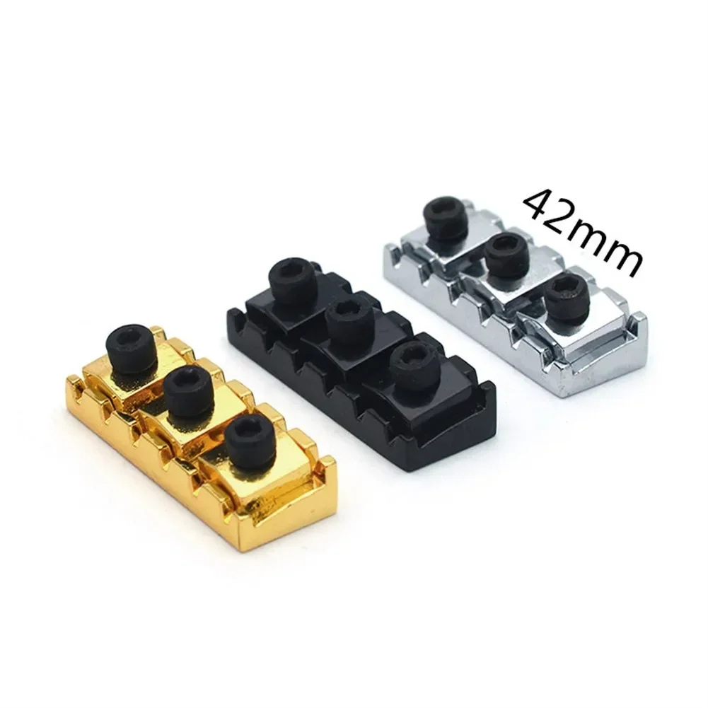 Electric Guitar String Locking Nut 42mm 43mm For Floyd Rose For Tremolo Bridge Parts W/ Mounting Screws Spanner Wrench Tooyful