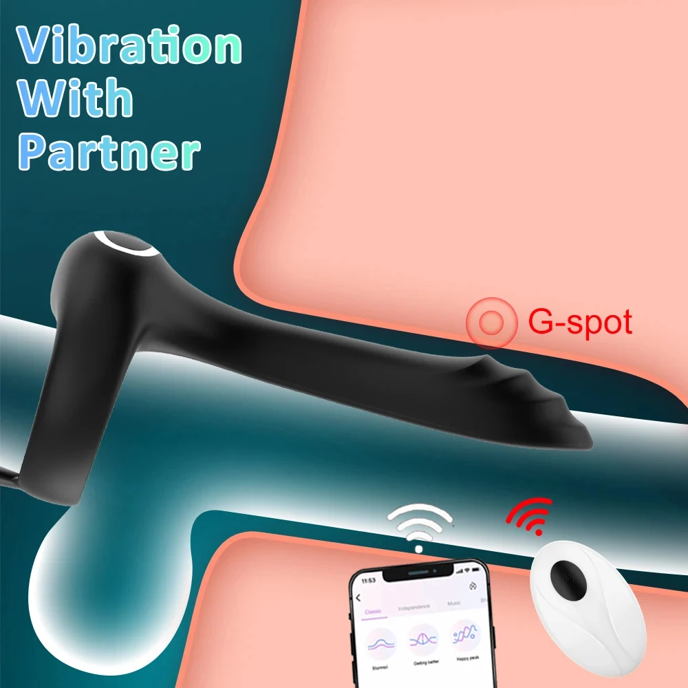 APP خاتم الديك هزاز للرجال التحكم عن بعد تدليك البروستاتا الذكور تأخير القذف القضيب الدائري ألعاب الجنس الكبار