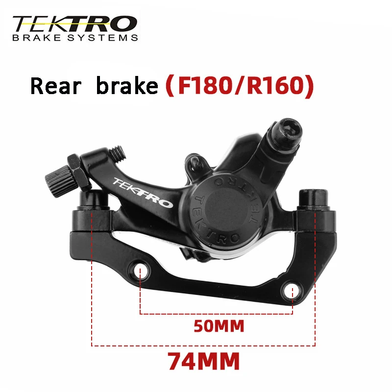 Tektro MD-M280 Mountain Bike Disc Brakes TR160-24 160MM Rotor Wire-controlled Mechanical Caliper Front/Rear Aluminum Alloy Brake