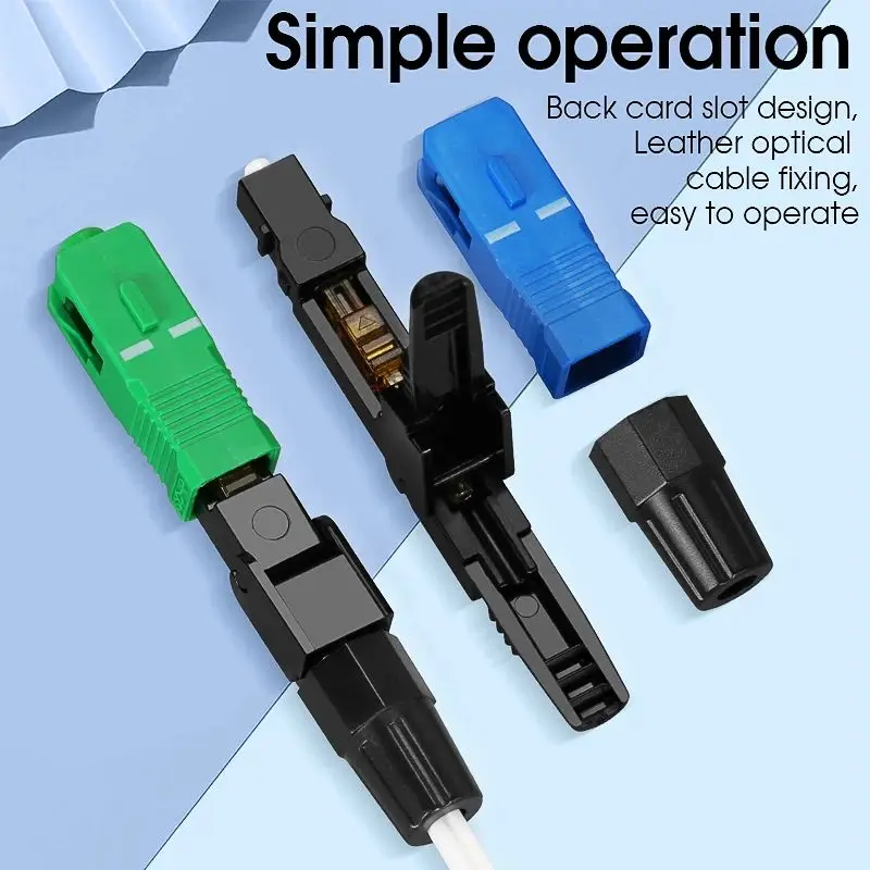 SUMMITEK 10pcs SC APC Embedded Optic Fiber Quick Connector for FTTH Fast Connector SC UPC Fiber Optic Connector image 5