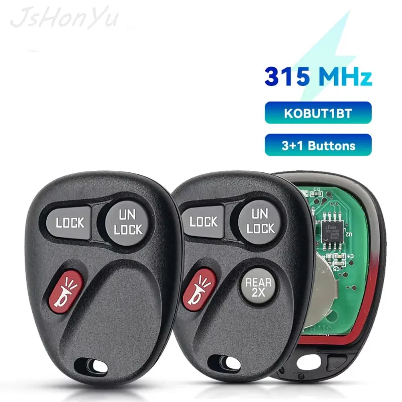 JsHonYu KOBUT1BT 315MHz Remote Key for Chevy Silverado Tahoe Suburban S10 GMC Sierra Yukon Jimmy Safari Replacement Car Fob