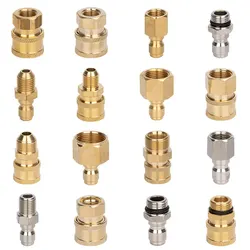 High Pressure Washer 1/4 Adapter Quick Release Fitting Brass Connector Kit Male Female Coupler For Washer Lance Foam kettle