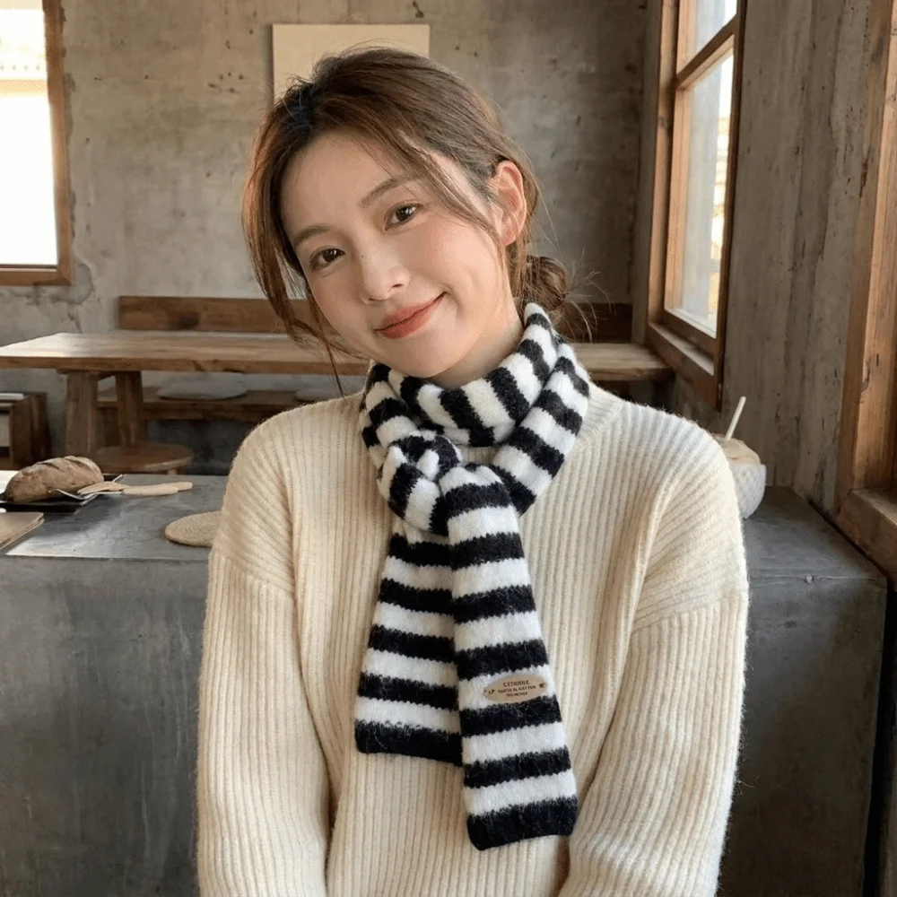 Harajuku Striped Scarf Colloca - Travel Accessories Unisex ulasan dan harga