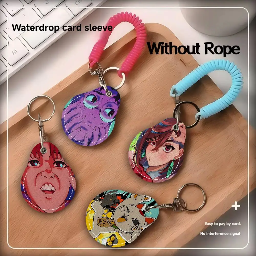 Hot Anime D-Dandadan Access Card Holder Protective Cover Elevator Proximity Card Case Pet Anti-Loss Tracking Device Case
