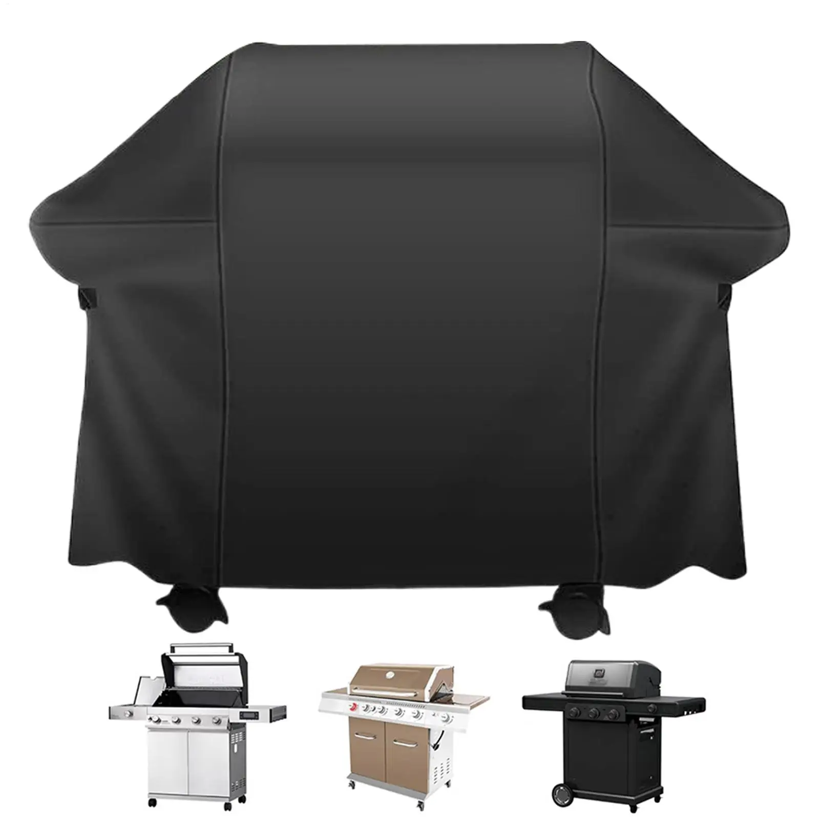 

Крышка для гриля для барбекю, анти-УФ-крышка для барбекю на открытом воздухе, сверхмощный водонепроницаемый 420D Оксфордский щит для заднего двора, патио, кемпинга, гриля