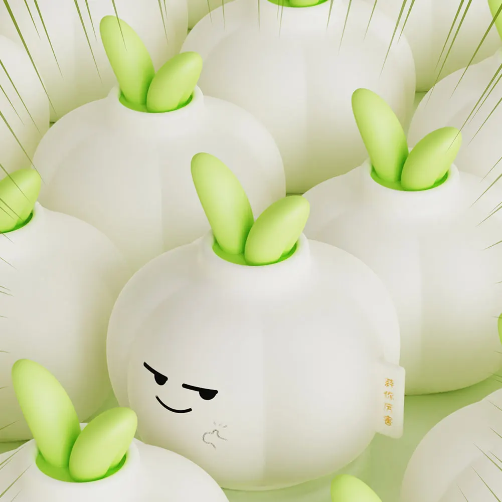 Silicone Pat Night Light Cartoon Sleeping Light Warm Light Creative Bedside Lamp Garlic Nursery Nightlight for Kids Room