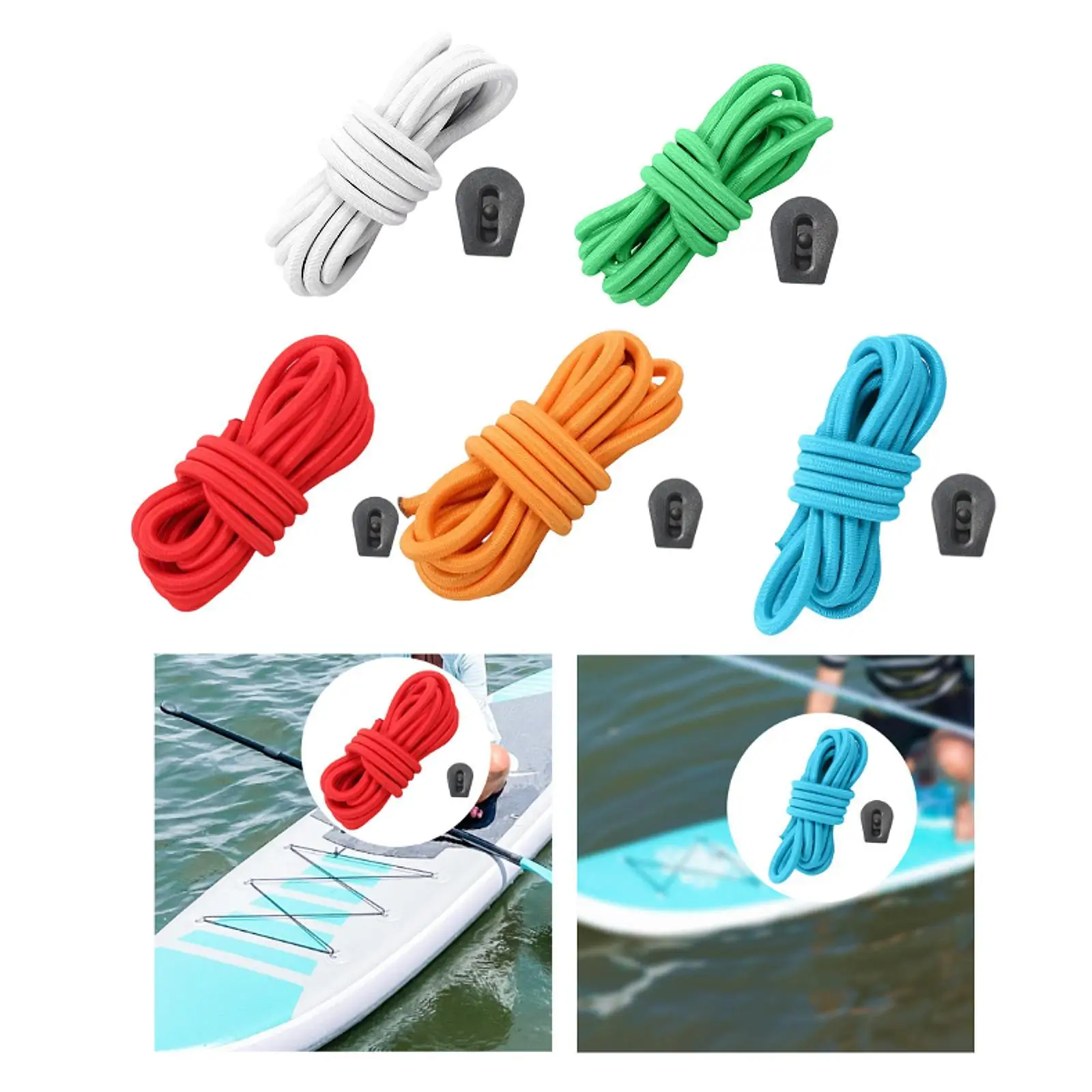 

Эластичный банджи-шнур, эластичная веревка для каяка, весло для хранения посадки с регулируемой нескользящей пряжкой, фиксированная веревка для доски для серфинга