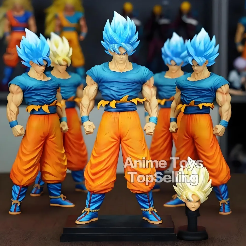 

31,5 см/12,4 дюйма, аниме Dragon Ball Z, фигурка Super Saiyan Goku, двуглавые фигурки, статуя из ПВХ, коллекция моделей, игрушки, подарки