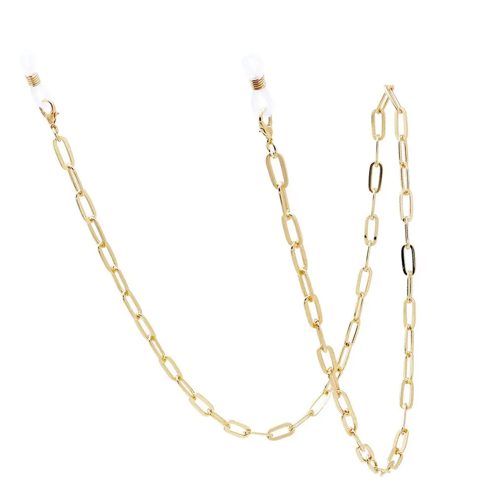 Golden Glasses Chain Mask Lanyard Eyeglasses Holder Alloy Metal Face Mask Cord Strap Practical Gift Durability Serving Life