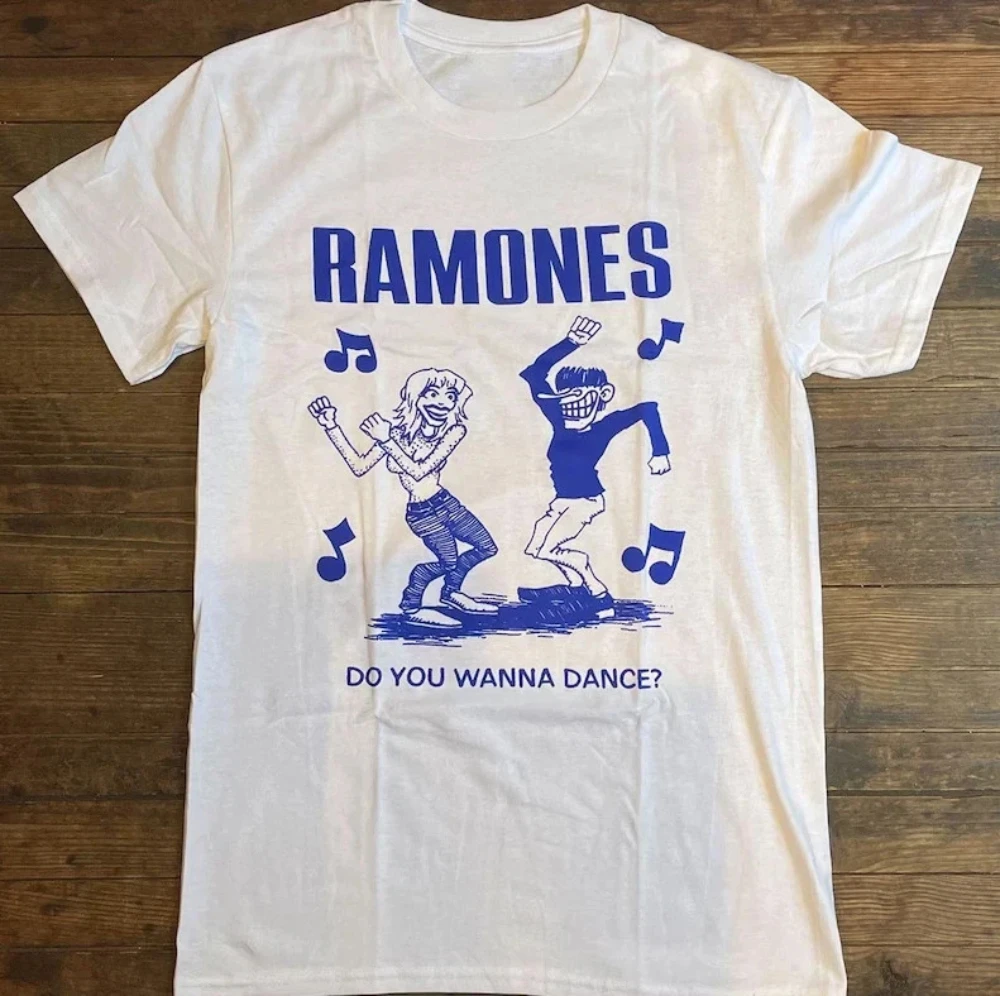 Ramones: Você Quer Dançar? Camiseta masculina Ramones, camisa casual folgada e moderna, estilo streetwear, camiseta oversized Harajuku.