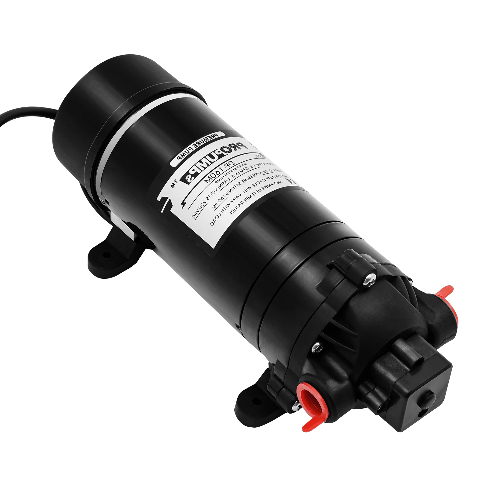 120W 160PSI Elektrische Wasserförderpumpe 1,4 GPM Selbstansaugende Membranpumpe für Hochdruckreiniger, Wohnmobile und landwirtschaftliche Sprühgeräte – Detail 16