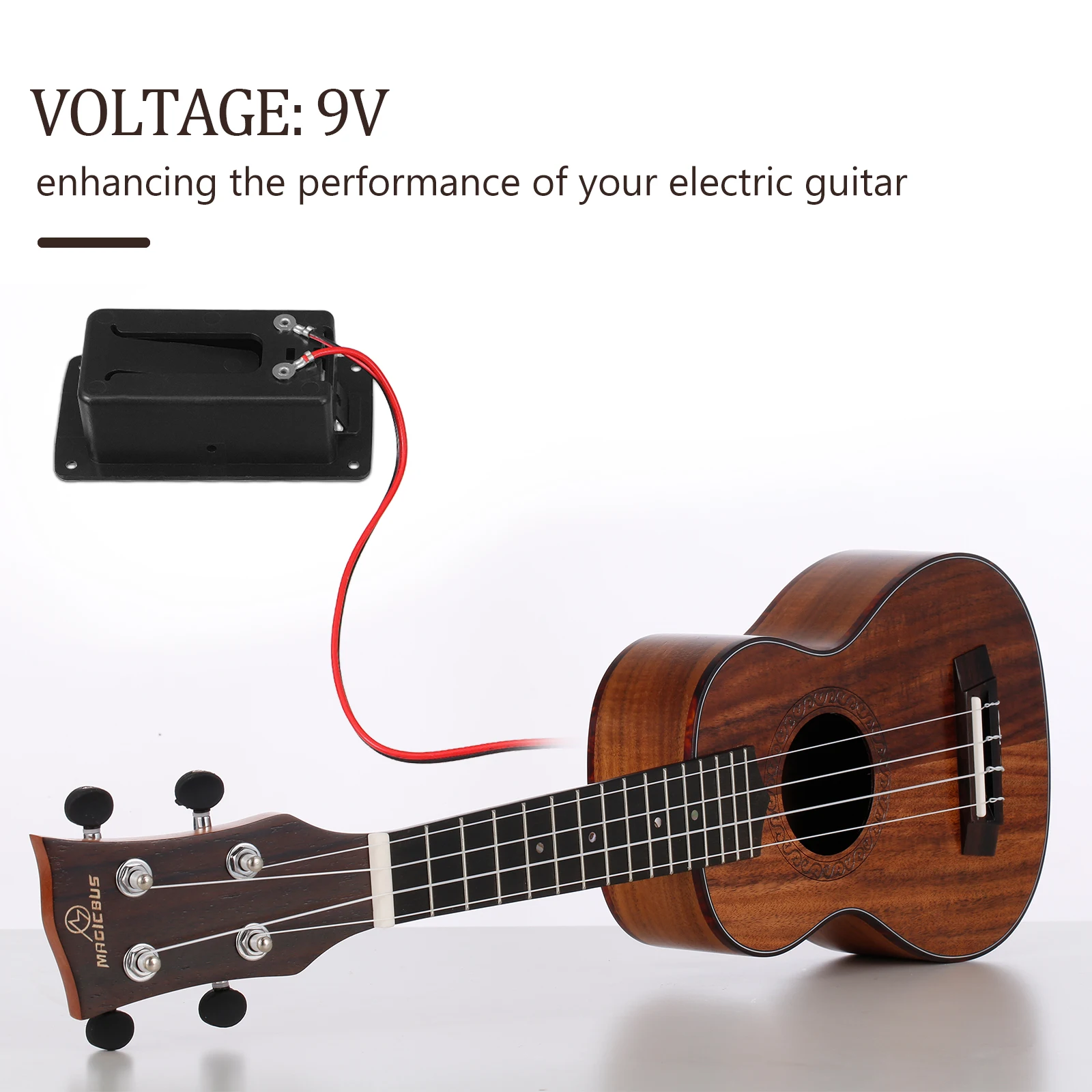 

Electric Guitar Box Acoustic Pickups Pin Plug Black Plastic Bass Accessories