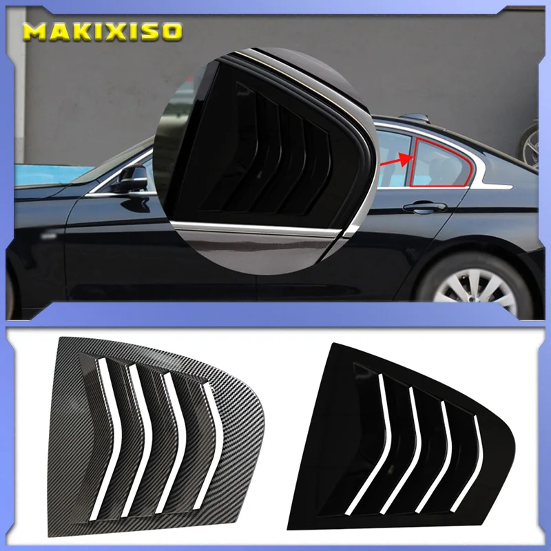 

For BMW 3 Series F30 318i 320i 325i 2013-2019 Rear Window Side Vent Shutter Louver Cover Trim Sticker Black Carbon Accessories