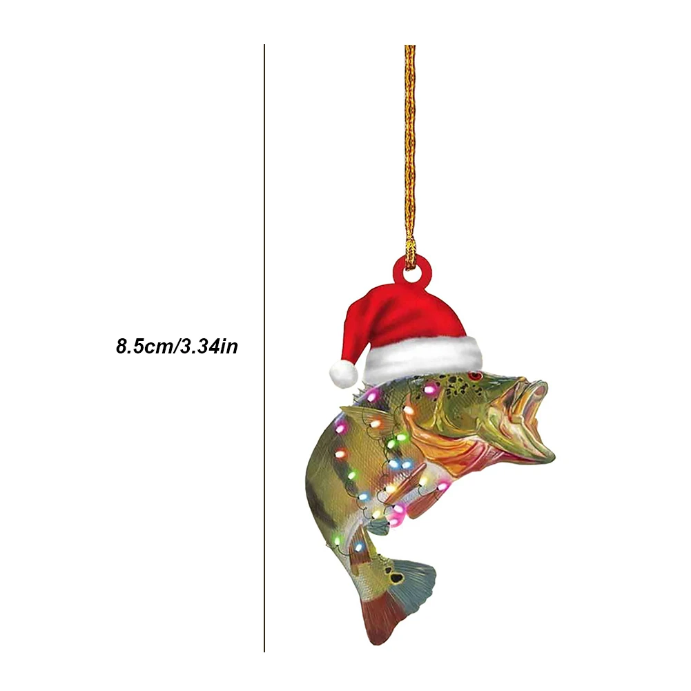 Christmas Tree Decoration Realistic Fishing Decor Decorative Festival Theme for Holiday Party Decor