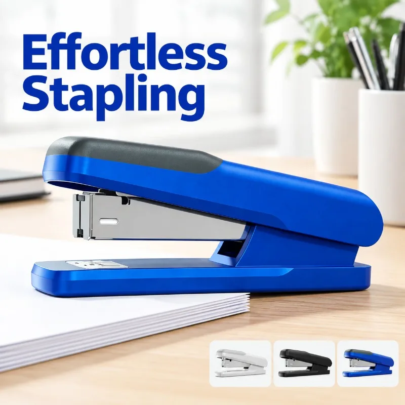 Desktop Stapler, Household & Office Binding Machine, Compatible Standard Staples, Supports 20 Sheets Paper Fastening, Manual
