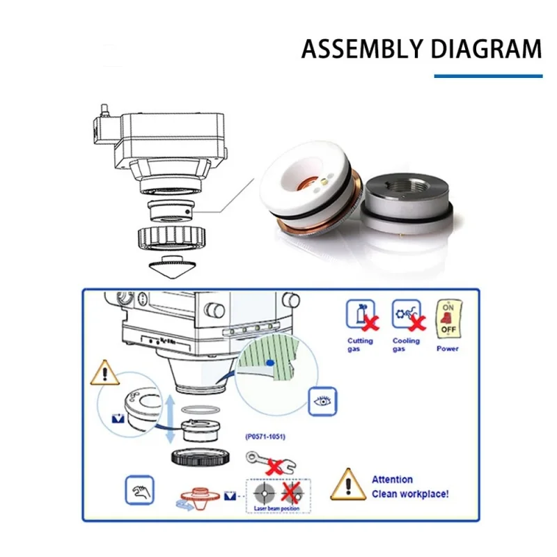 BOCI Laser Keramikring M11 0,75 D41 D20 M8 D30 M11 Laser Keramikdüsenhalter für BLT420 421 441 461 481 640 – Detail 9