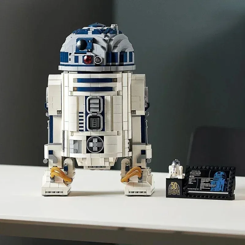 MINISO NEW 75308 FIT 2314PCS Robot Star Space Union R2D2 Model R2-D2 Figures Building Block Bricks Friend Boy Birthday Gifts Toy