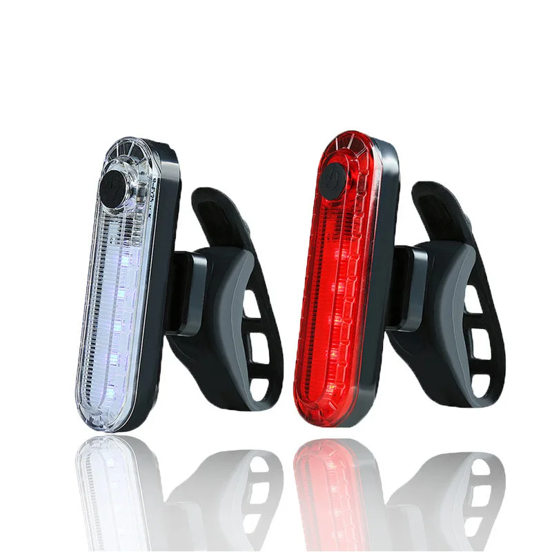 Bike Rear Light USB Rechargeable LED Bright Taillights Fit On Any Bicycle/Helmet Easy To Install For Cycling Safety Warming Lamp