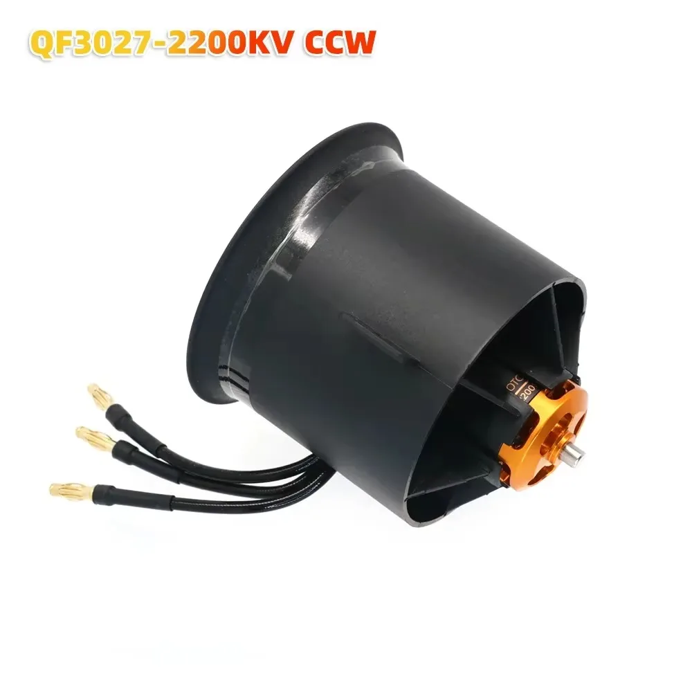 BoMassQX-MOTOR 70mm EDF QF3027 2200KV Brushless Motor With 100A Esc 12 Blades Ducted Fan For RC Airplane Ducted Fan Plane DIY P