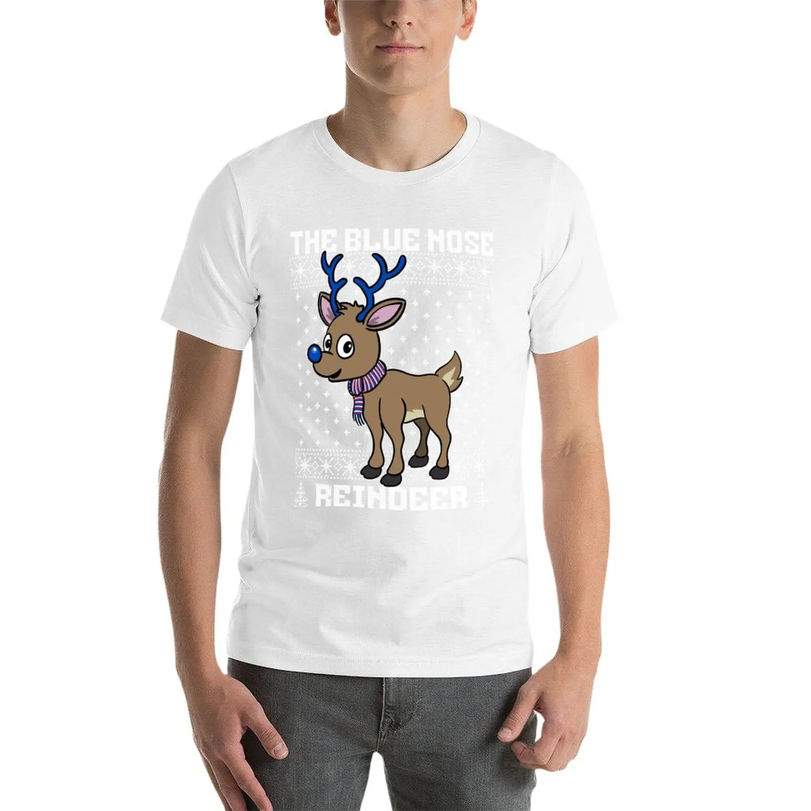 الأزرق الأنف الرنة رينجرز برمنغهام إيفرتون FC القبيح عيد الميلاد سترة كرة القدم عيد الميلاد تي شيرت القطن تي شيرت رجل تي شيرت #4