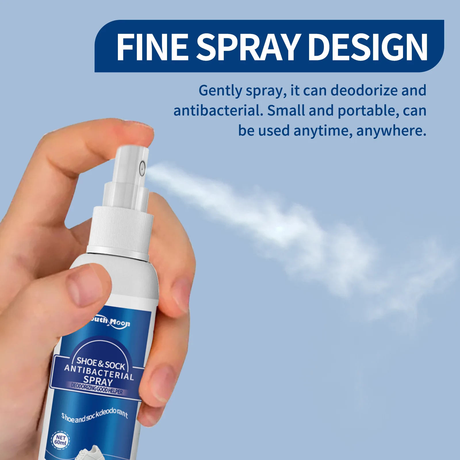 Shoes and socks deodorizing spray shoes and socks clean sweaty feet, smell odor and dry shoe cabinet freshener