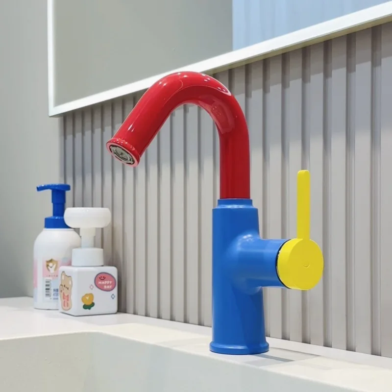 

Faucet cartoon kindergarten color face wash hand pool basin mouthwash for home use