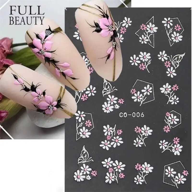 2/3/4PCS Nail Decoration Stickers Full Of Fashion Sense 5d Relief Sticker Nail Supplies Nail Sticker Exquisite And Compact