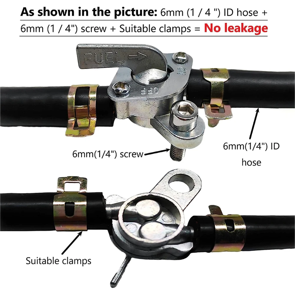 Inline Fuel Tank Tap Valve Petcock On-Off Switch Gas Fuel Tap Switch for Motorbike Mini Auto Dirt Bike image 5