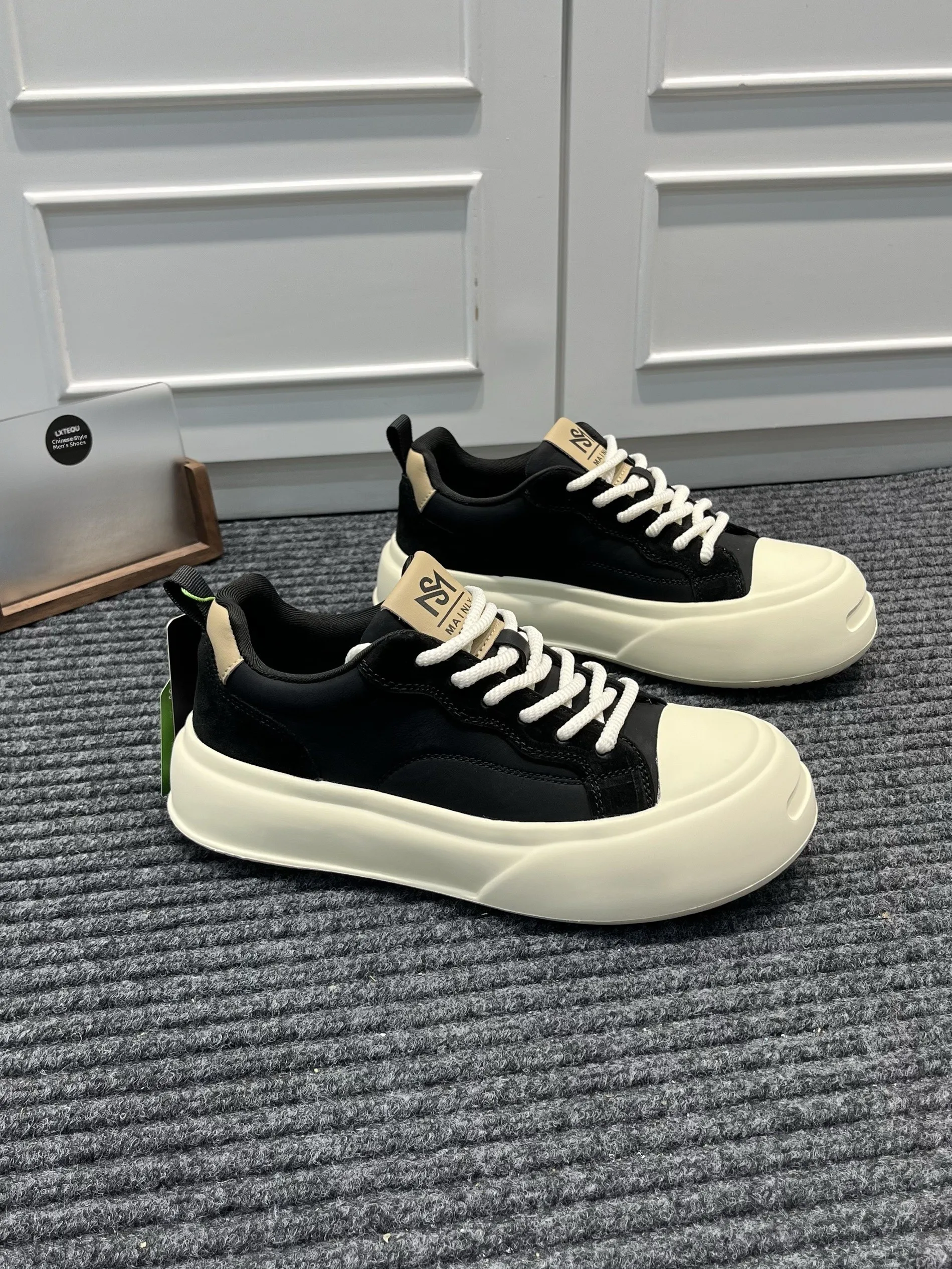 hommes-thi-bot-pain-oes-bout-rond-baskets-en-cuir-decontractees-printemps-automne-saisonnier-resistant-a-l'usure-colle-semelles-adhesives