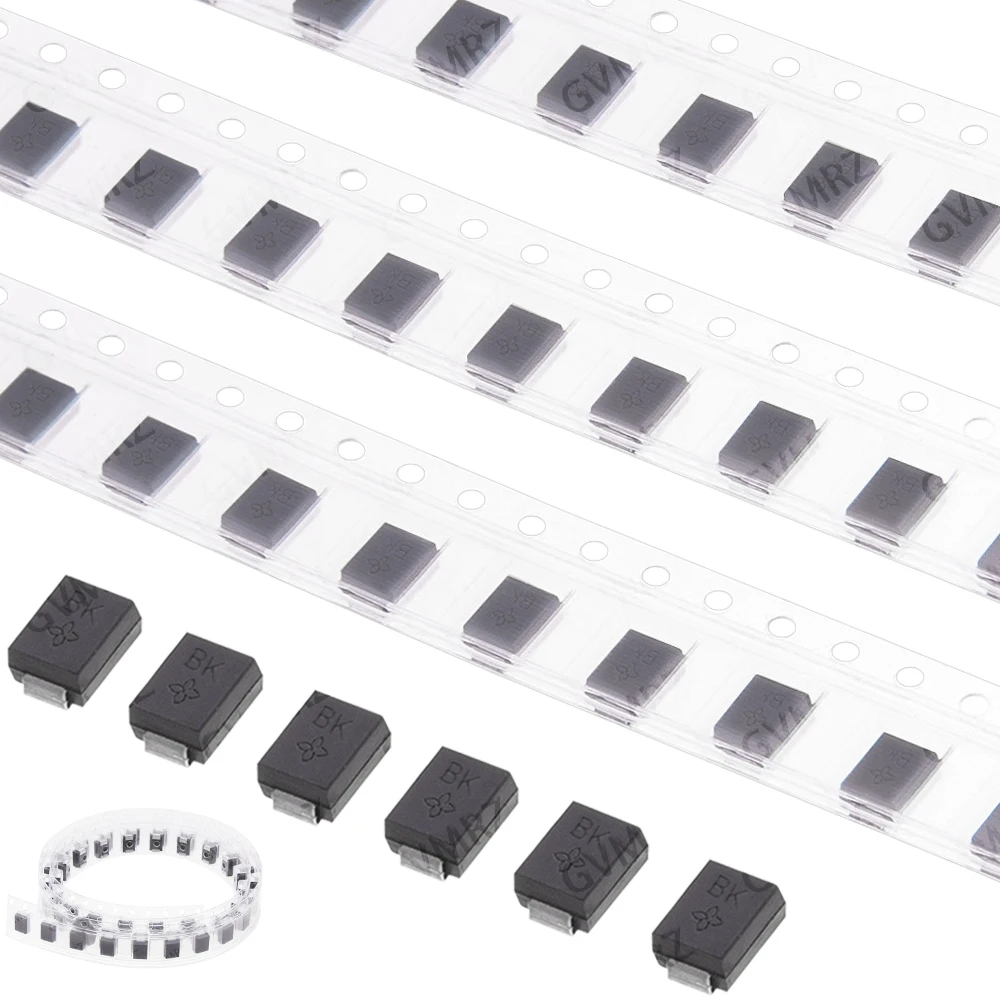 750PCS 40CA(CR) SMBJ  Bidirectional TVS Diode 14CA(BK)/15CA(BM)/17CA(LR)/18CA(BT)/20CA(LV)/24CA(BZ)/26CA(CE)/30CA(CK) for DIY