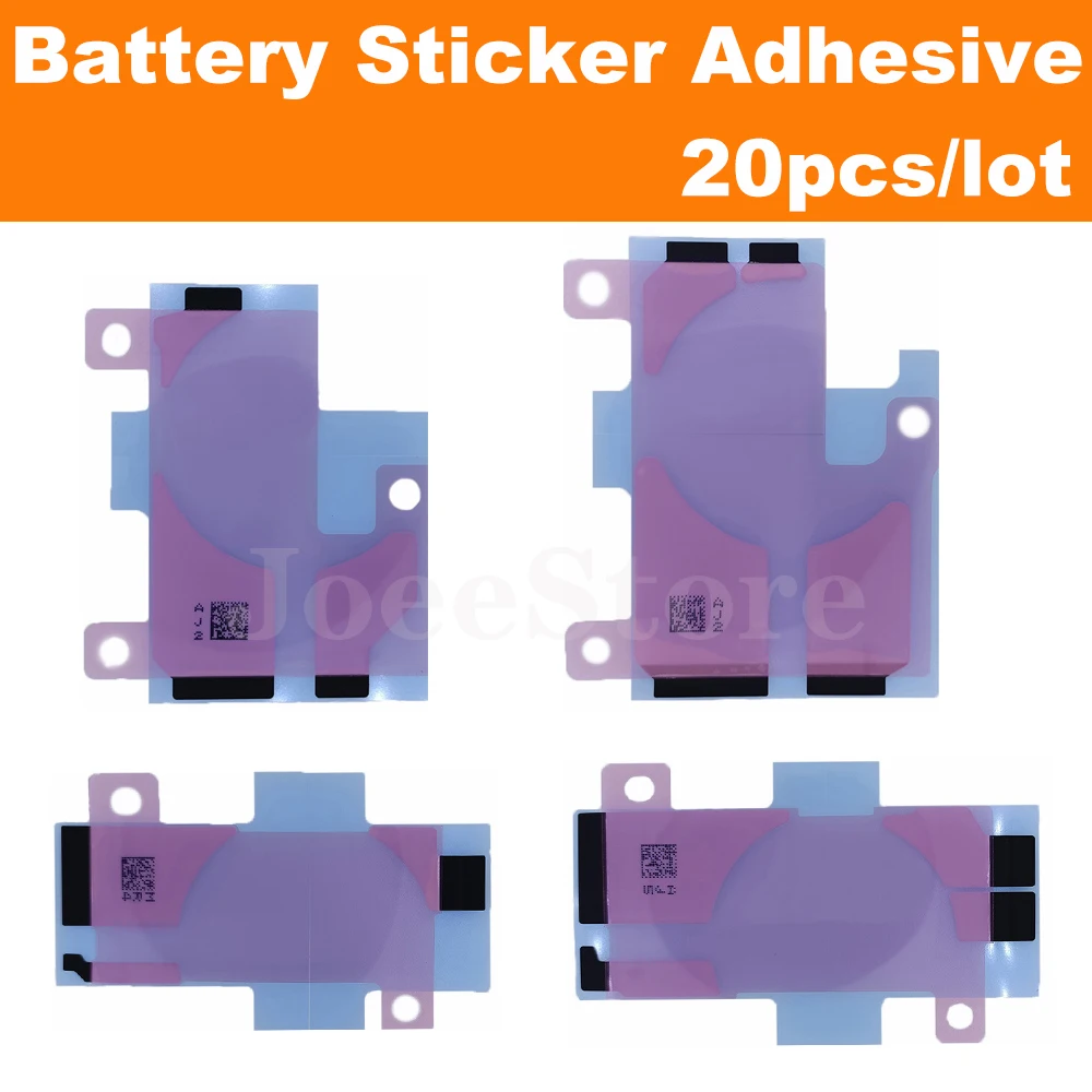 20Pcs Battery Adhesive Sticker for iPhone 11 12 XS 13 Pro Max X XR 6 6S 7 8 Plus Battery 3M Double Tape Strip Pull Trip Glue