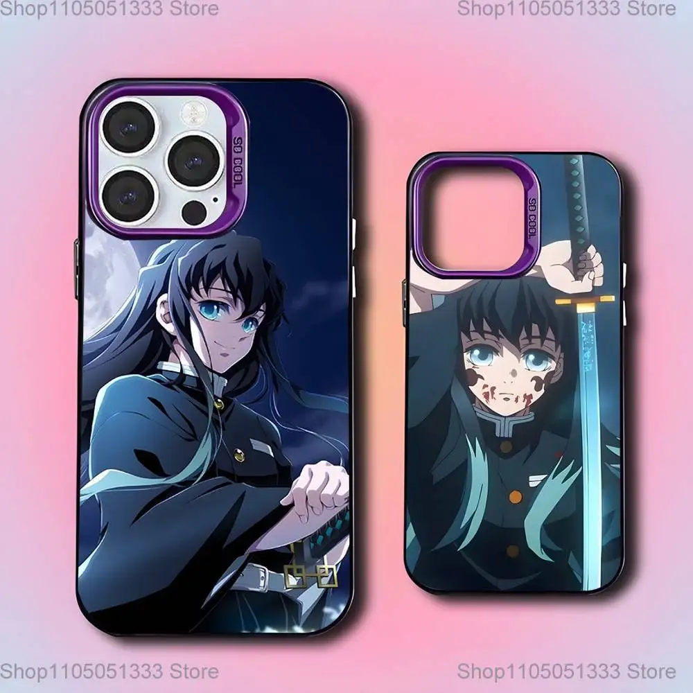

M-Muichiro-ES Tokito Anime Phone Case For iPhone 16,15,14,13,12,11,Mini,Pro,E,SE4,XS,MAX Purple Candy Matte Cover