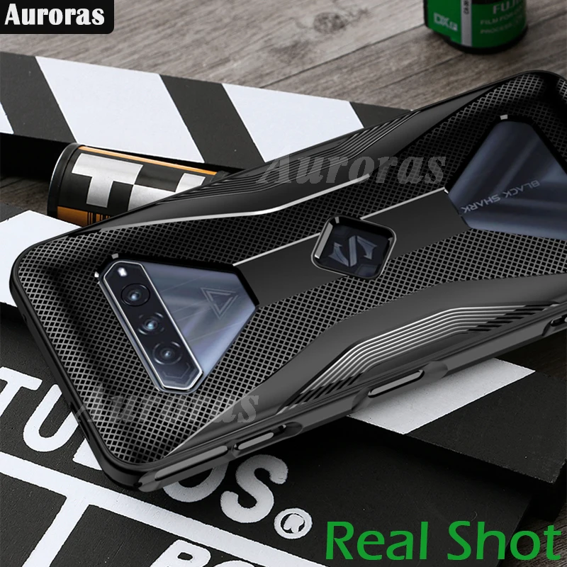 Auroras Soft Case for Black Shark 5 4 Pro RS Shockproof Cross Design Heat Dissipation Case For Xiaomi Blackshark 5 RS 4 Cover 3