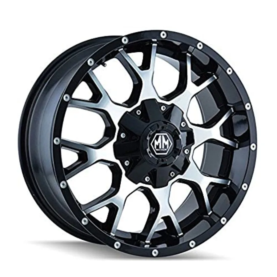 

Warrior 8015 Black Wheel with Machined Face for Truck SUV 18x9 12x139.7mm