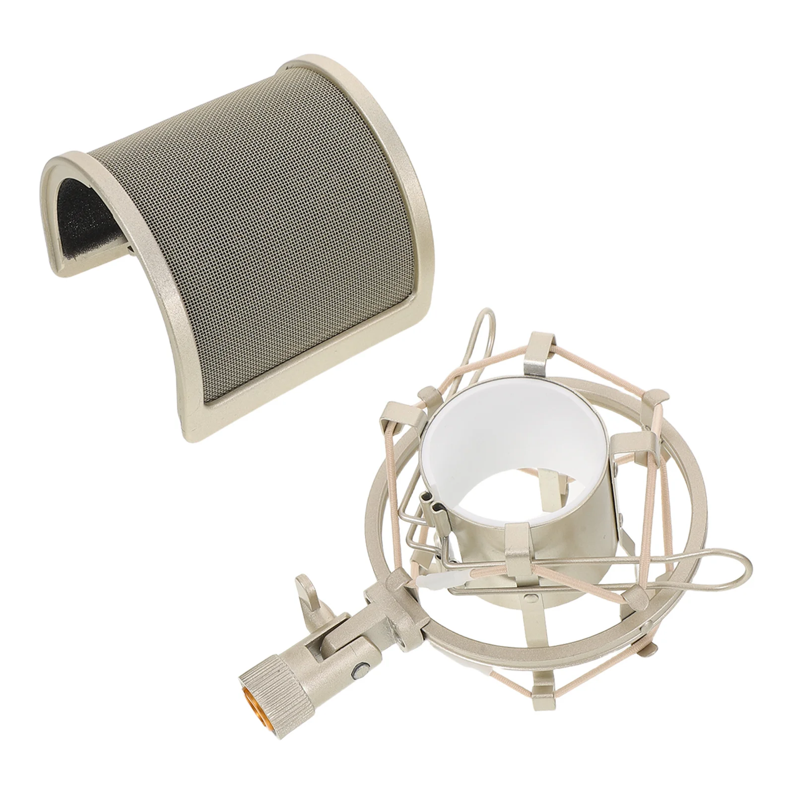

1Set Microphone Isolation Shield U-Shaped Pop Filter Shock Mount Recording Vocal Mic Screen Noise Reduction Studio Accessories