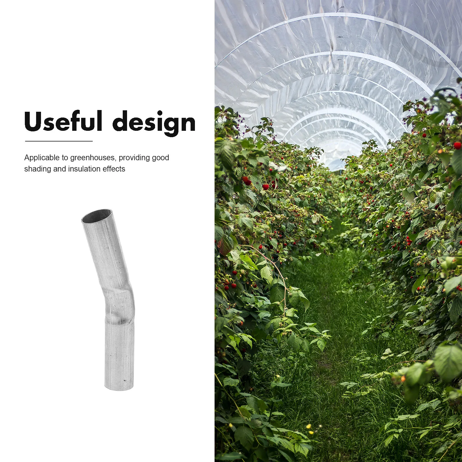 

10 шт. соединительных трубок для теплиц, изгибаемые соединители для каркаса, адаптеры для сада, серебристые, новые, 2026