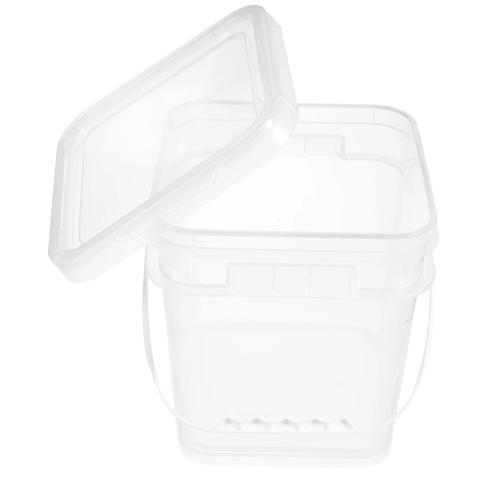 

5L Paint Bucket Transparent Square Container for Coatings Sealants Storage Plastic Paint Holder Pigment Box Art Supplies
