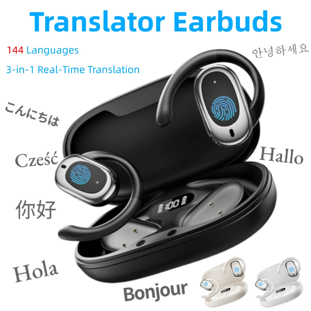 New M57 Intelligent Translate Earbuds 144 Languages Real Time TWS AI Voice Translator Support Online OffLine Wireless Headphones